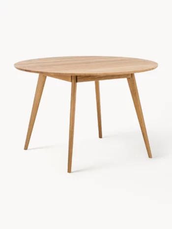 Stół do jadalni z drewna dębowego Yumi, fi 115 cm